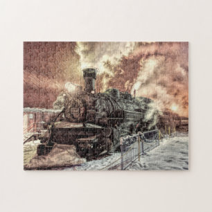 Quebra-cabeça do trem 11x14