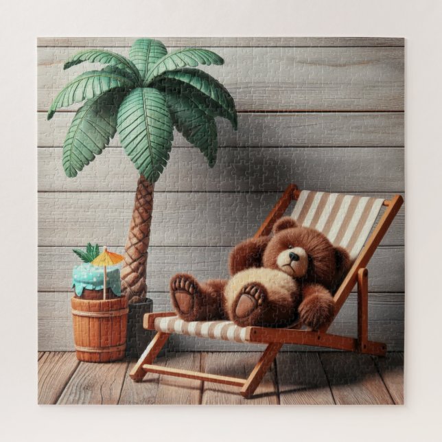 Quebra-cabeça do Urso de Férias (Vertical)