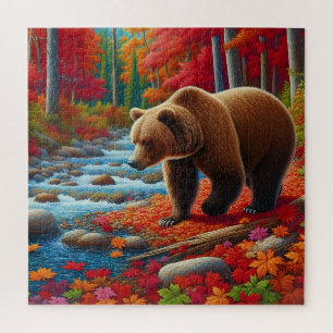 Quebra-cabeça do Urso de outono