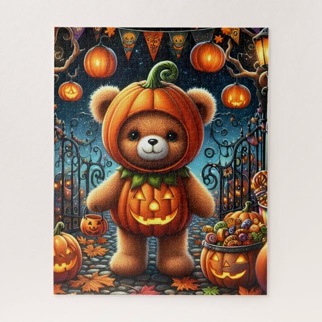 Quebra-cabeça do Urso de Teddy Halloween (Vertical)