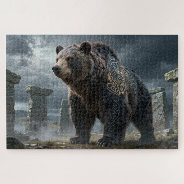 Quebra-cabeça do Urso do Espírito Celta (Horizontal)