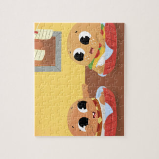 Quebra-cabeça do vegetariano & do Angus