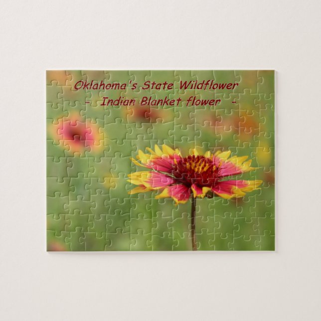 Quebra-cabeça do Wildflower do estado de Oklahoma (Horizontal)