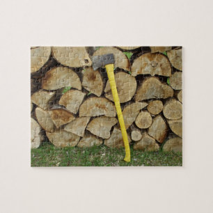 Quebra-cabeça do Woodpile e do machado