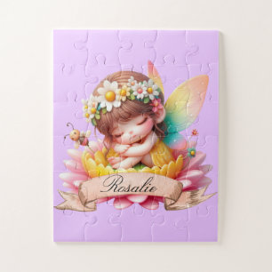 Quebra-cabeça Doce Fantasia Floral Sonhos Doces Fada Adormecida