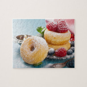 Quebra-cabeça Doces Rosquinhas de framboesa de framboesa