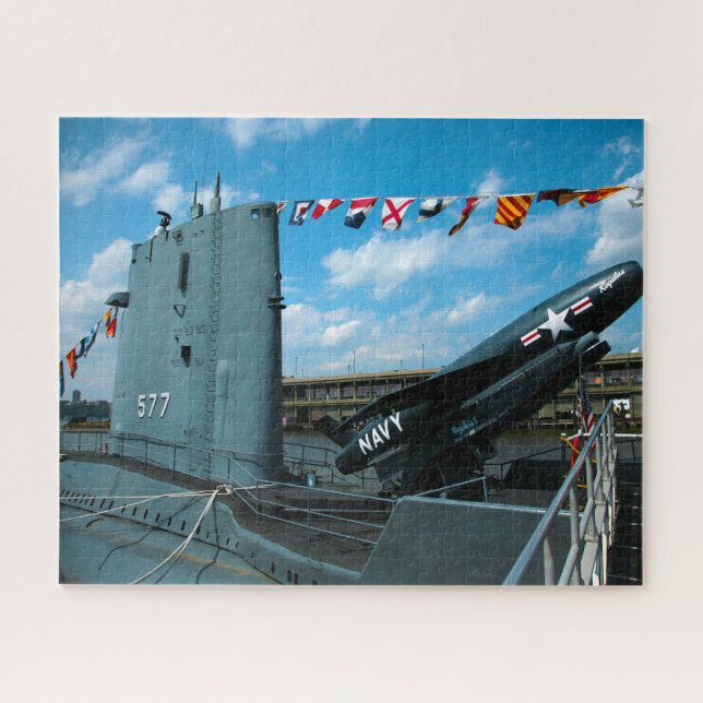 Quebra-cabeça Docks de Submarino Nova York. (Horizontal)