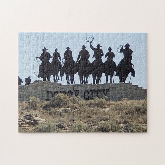 Quebra-cabeça Dodge City, Kansas - Cidade Ocidental Selvagem (Horizontal)