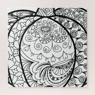 Quebra-cabeça Dodores de Halloween Boho mandala bombeiros outono