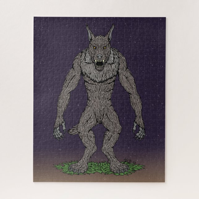 Quebra-cabeça Dogman Cryptid ou Werewolf (Vertical)