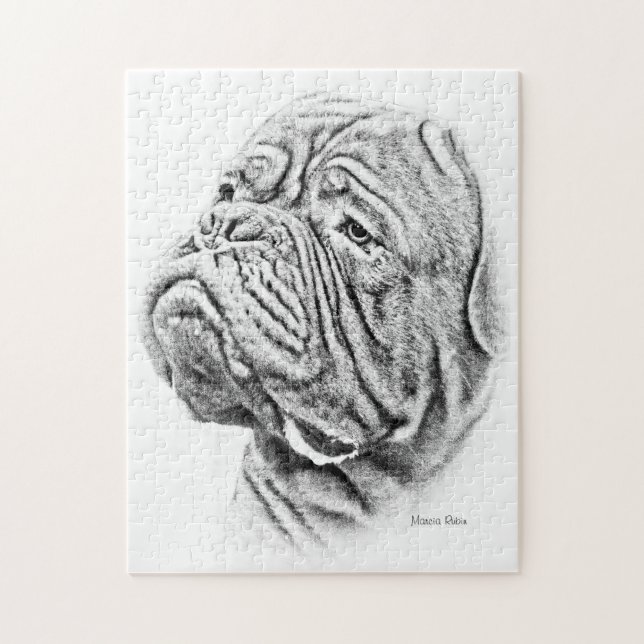 Quebra-cabeça Dogue De Bordéus - Mastiff francês (Vertical)