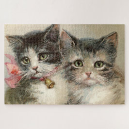Quebra-cabeça Dois adoráveis gatinhos vitorianos.