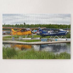 Quebra-cabeça Dois aviões flutuantes, Lago Hood, Alaska