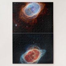 dois fotos diferentes da nebulosa do anel