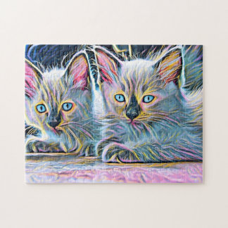 Quebra-cabeça Dois gatinhos de ragdolas