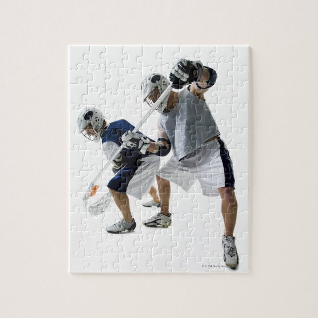 Quebra-cabeça Dois jovens jogando lacrosse (Vertical)