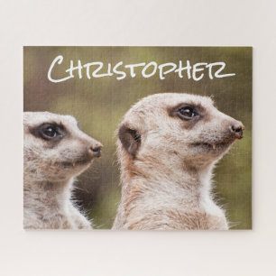 Quebra-cabeça Dois Meerkats Fecham Personalizados