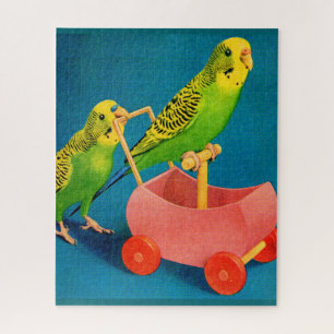 Quebra-cabeça dois parakeets