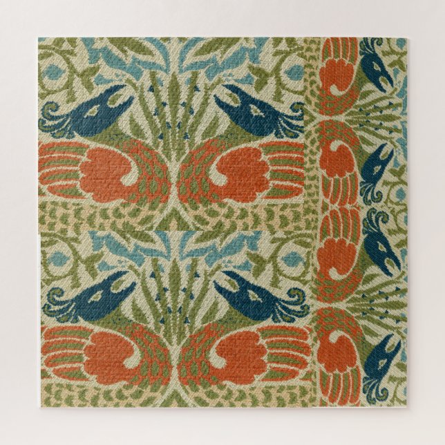 Quebra-cabeça Dois pássaros William Morris (Vertical)