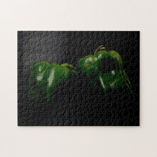 Quebra-cabeça Dois pimentões verdes 11x14 252pc jpm (Horizontal)