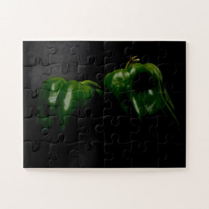 Quebra-cabeça Dois pimentões verdes 11x14 jpcn 30pc