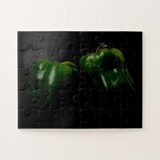 Quebra-cabeça Dois pimentões verdes 11x14 jpcna 30pc