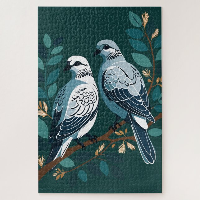 Quebra-cabeça Dois Ratos-Pombo Estilo-Estêncil (Vertical)