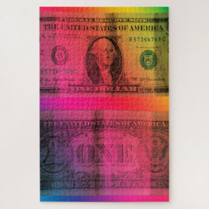 Quebra-cabeça dólar arco-íris