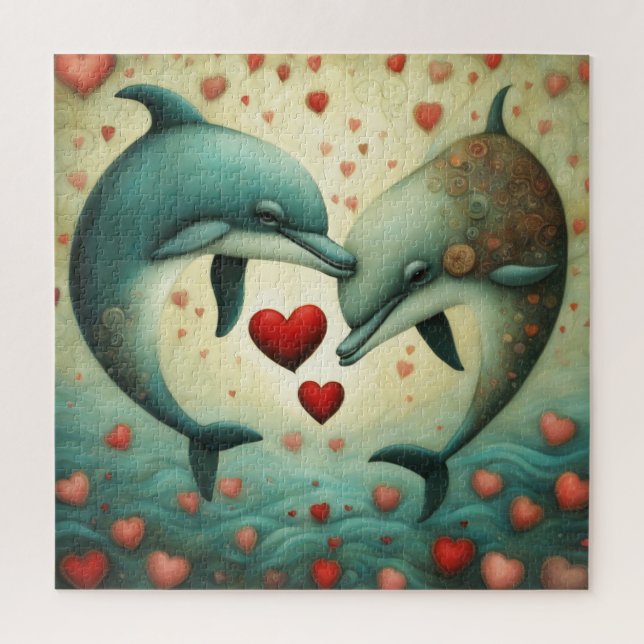 Quebra-cabeça Dolphin Love 2 (Vertical)