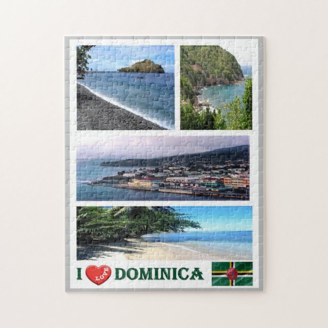 Quebra-cabeça Dominica - Eu Amo - (Vertical)