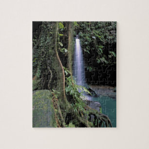 Quebra-cabeça Dominica, Lago Esmeralda, Cachoeira.