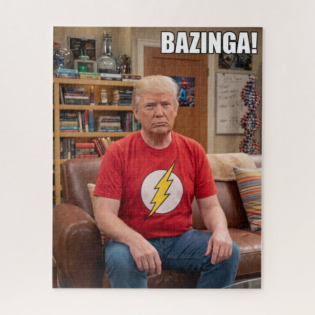 Quebra-cabeça Donald Trump Bazinga Puzzle Divertido Golpe (Vertical)