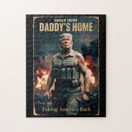 Quebra-cabeça Donald Trump Pai Casa Engraçado Filme de Natal