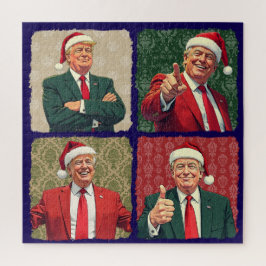 Quebra-cabeça Donald Trump Pop Art Christmas Puzzle MAGA Holiday