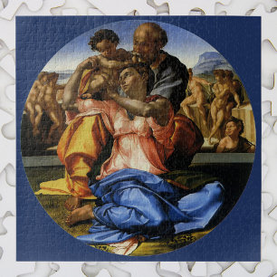 Quebra-cabeça Doni Tondo ou Doni Madonna por Michelangelo