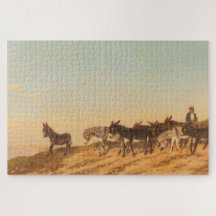 Donkeys no Sul de França (por Eugène Burnand)