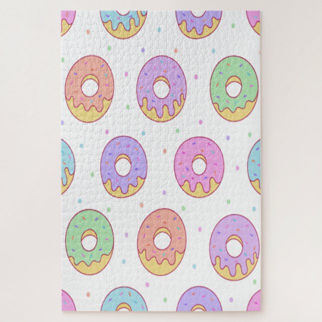 Quebra-cabeça Donuts Coloridos Fofos (Vertical)