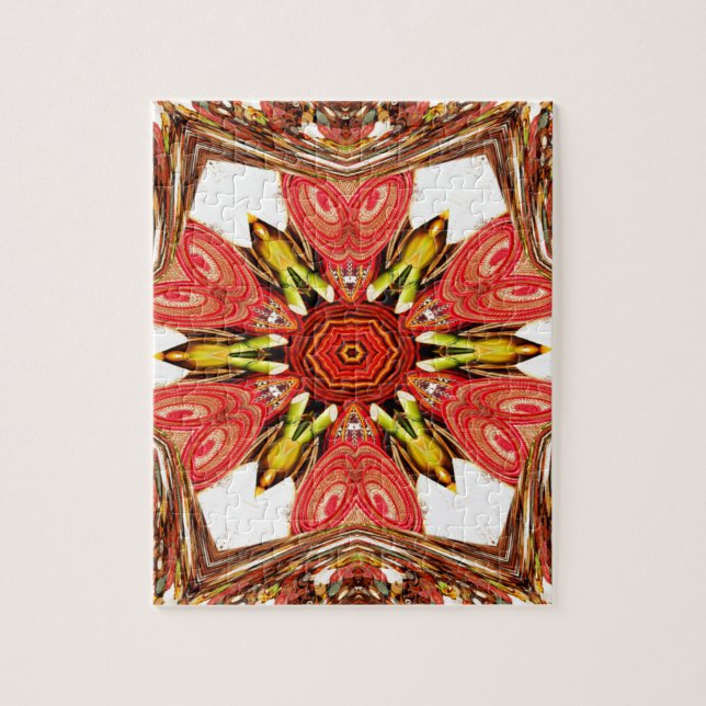 Quebra-cabeça Doodle Floral Art Impressão (Vertical)