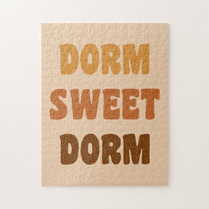 Quebra-cabeça Dorm Sweet Dorm Brown Retro 70s Lettering