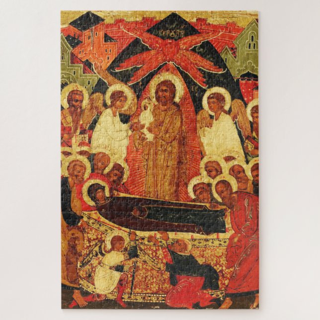 Quebra-cabeça Dormição da Mãe de Deus ícone ortodoxo (Vertical)