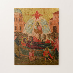Quebra-cabeça Dormição do ícone cristão ortodoxo de Theotokos