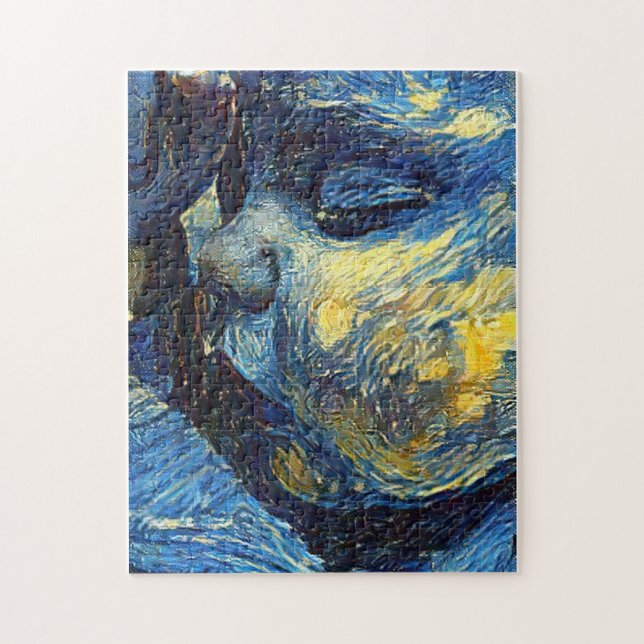 Quebra-cabeça Dormindo novo mundo, nos braços do amor. (Vertical)