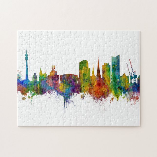 Quebra-cabeça Dortmund Germany Skyline (Horizontal)