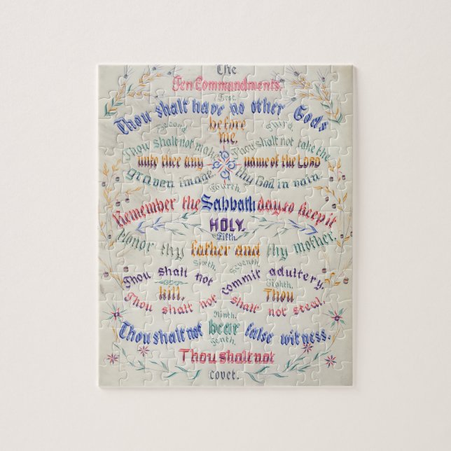 quebra-cabeça dos Dez Mandamentos (Vertical)