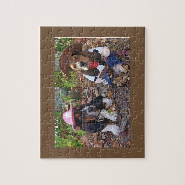 Quebra-cabeça dos filhotes de cachorro do cão de (Vertical)