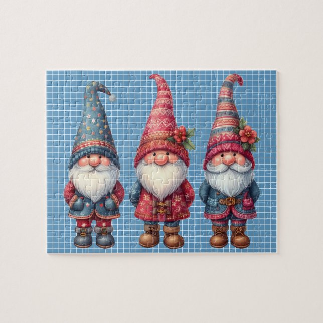 Quebra-cabeça dos Gnomos de Natal (Horizontal)