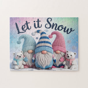 Quebra-cabeça dos Gnomos Deixe Nevar