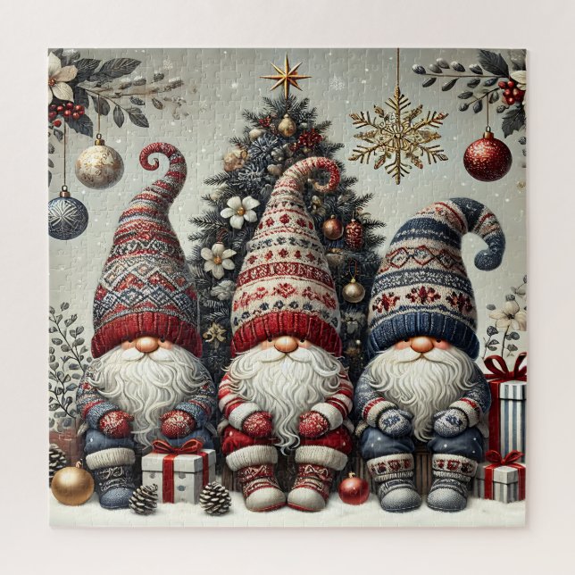 Quebra-cabeça dos Gnomos do Natal (Vertical)
