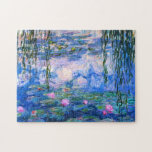 Quebra-cabeça dos lírios de água de Monet<br><div class="desc">Quebra-cabeça dos lírios de água de Monet. Pintura a óleo em canvas desde 1916. Monet pintou sua lagoa famosa do lírio de água obsessiva durante os anos finais de sua carreira, seleccionando a inspiração da luz do sol e seu efeito de deslocamento na água e as flores e a folha...</div>