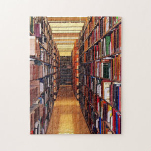 Quebra-cabeça dos livros da biblioteca